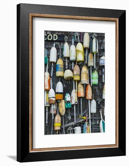 Massachusetts, Cape Cod, Rock Harbor, Lobster Buoys-Walter Bibikow-Framed Photographic Print