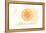 Massachusetts - Compass - Yellow - Coastal Icon-Lantern Press-Framed Stretched Canvas