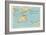 Massachusetts - Detailed Map of Martha's Vineyard and Nantucket Islands-Lantern Press-Framed Art Print