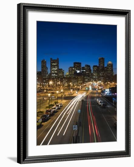 Massachusetts Financial District from South Boston, Boston, Massachusetts, USA-Walter Bibikow-Framed Photographic Print