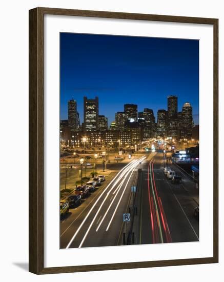 Massachusetts Financial District from South Boston, Boston, Massachusetts, USA-Walter Bibikow-Framed Photographic Print