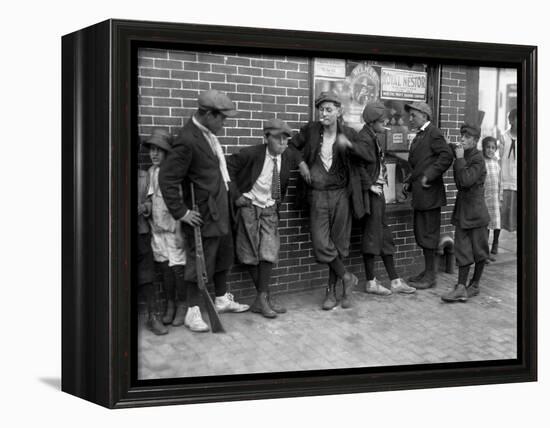 Massachusetts: Gang, C1916-Lewis Wickes Hine-Framed Premier Image Canvas