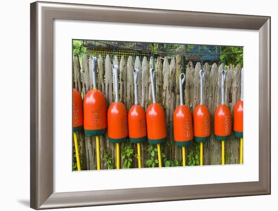 Massachusetts, Gloucester, Annisquam, Lobster Buoys-Walter Bibikow-Framed Photographic Print