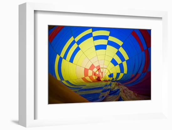 Massachusetts, Hudson, Ballon Festival, Hot Air Balloon Interior-Walter Bibikow-Framed Photographic Print