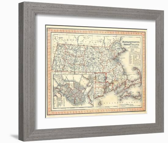 Massachusetts, Rhode Island, c.1846-Henry S^ Tanner-Framed Art Print