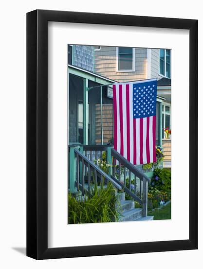 Massachusetts, Rockport, Long Beach, Porch-Walter Bibikow-Framed Photographic Print