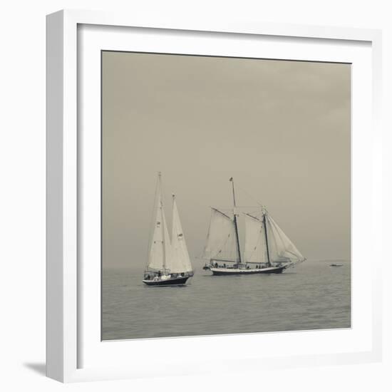 Massachusetts, Schooner Festival, Schooners in Gloucester Harbor-Walter Bibikow-Framed Photographic Print