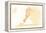 Massachusetts - Seahorse - Yellow - Coastal Icon-Lantern Press-Framed Stretched Canvas