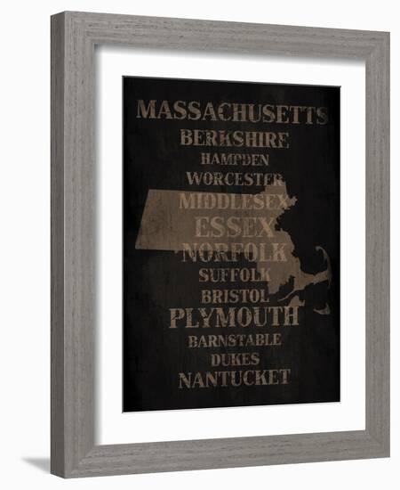 Massachusetts Silo-Jace Grey-Framed Art Print