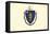 Massachusetts State Flag-Lantern Press-Framed Stretched Canvas