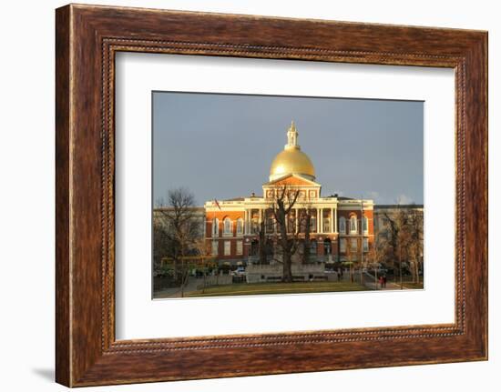 Massachusetts State House, Boston, Massachusetts, USA-Susan Pease-Framed Photographic Print