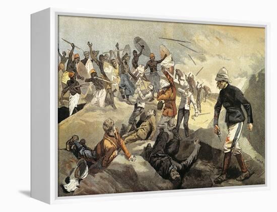 Massacre at British Mission, January 1897, Colonial Wars, Benin-null-Framed Premier Image Canvas