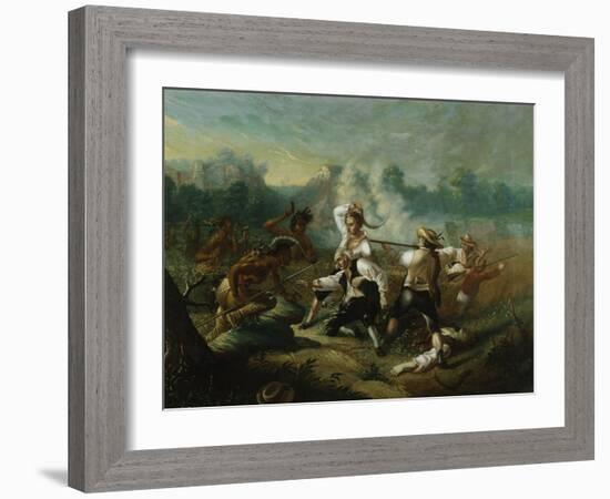 Massacre at Wyoming Valley-Eugène Boudin-Framed Giclee Print