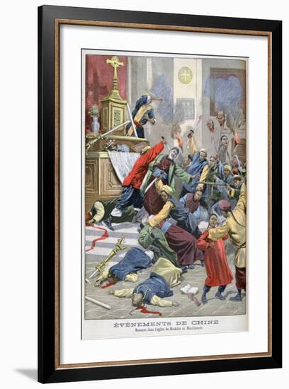 Massacre in the Church of Moukden, Mandchourie, China, 1900-Eugene Damblans-Framed Giclee Print