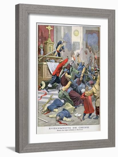 Massacre in the Church of Moukden, Mandchourie, China, 1900-Eugene Damblans-Framed Giclee Print