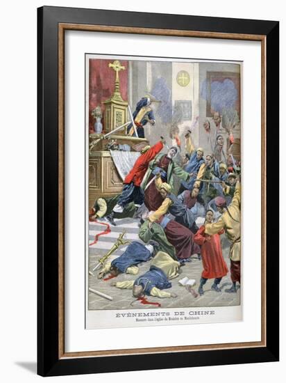 Massacre in the Church of Moukden, Mandchourie, China, 1900-Eugene Damblans-Framed Giclee Print