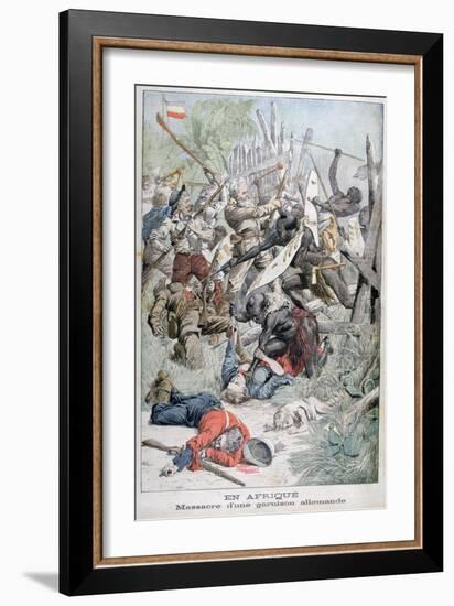 Massacre of a German Garrison in Damaraland, South-West Africa, 1903-null-Framed Giclee Print