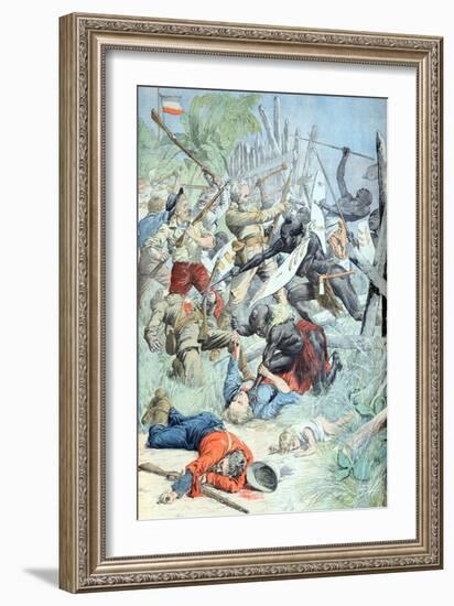 Massacre of German Garrison in Damaraland Namibia (Nov 1903)-null-Framed Giclee Print