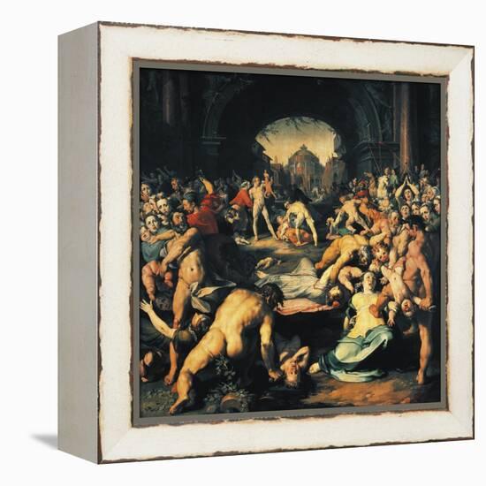 Massacre of Innocents, Central Panel of Triptych-Cornelis Cornelisz Van Haarlem-Framed Premier Image Canvas