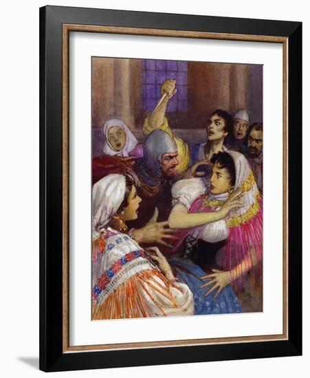 Massacre of the Sicilian Vespers-John Millar Watt-Framed Giclee Print