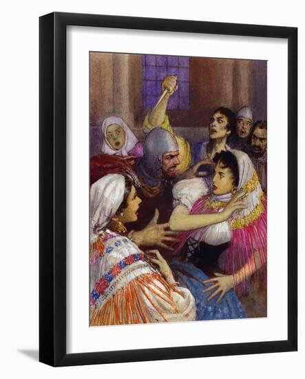 Massacre of the Sicilian Vespers-John Millar Watt-Framed Giclee Print