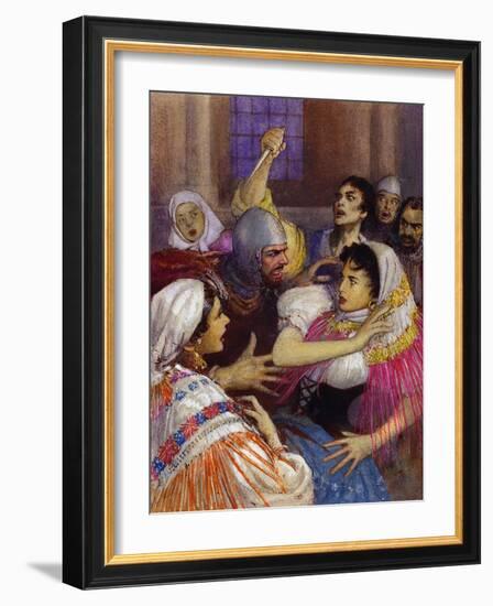 Massacre of the Sicilian Vespers-John Millar Watt-Framed Giclee Print