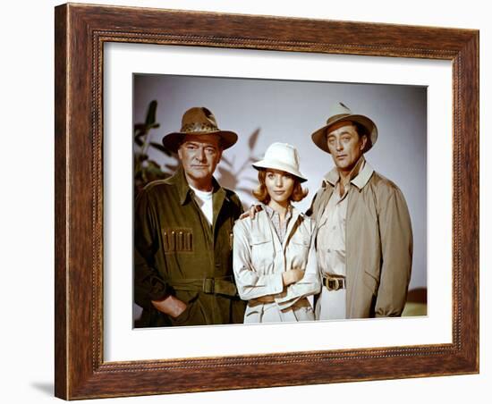 Massacre pour un fauve Rampage by PhilKarlson with Jack Hawkins, Elsa Martinelli and Robert Mitchum-null-Framed Photo