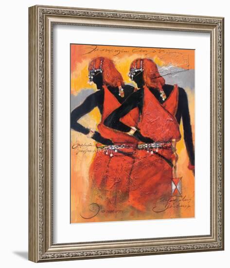 Massai Twins-Joadoor-Framed Art Print