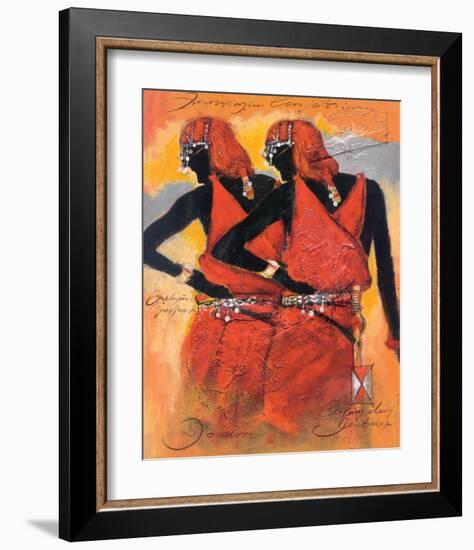 Massai Twins-Joadoor-Framed Art Print