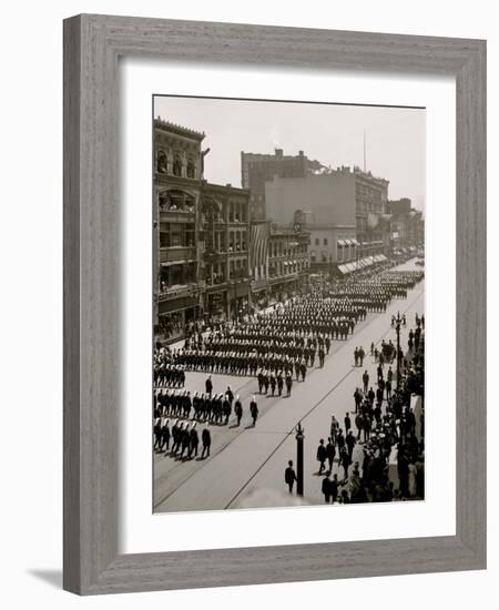 Massed Formation, State Encampment, Michigan K.T. Knights Templar-null-Framed Photo