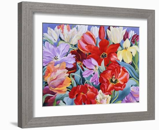 Massed Tulips, 2003-Christopher Ryland-Framed Giclee Print