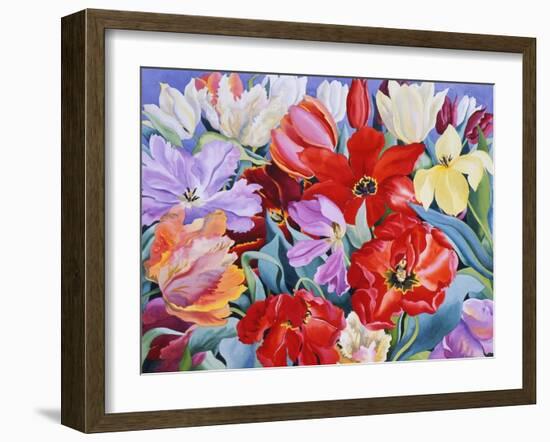 Massed Tulips, 2003-Christopher Ryland-Framed Giclee Print