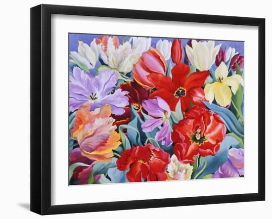 Massed Tulips, 2003-Christopher Ryland-Framed Giclee Print