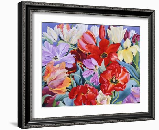 Massed Tulips, 2003-Christopher Ryland-Framed Giclee Print