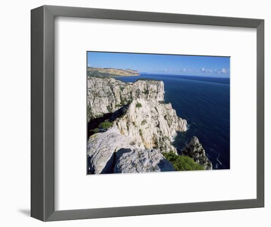 Massif Des Calanques, Bouches-Du-Rhone, Provence, France, Mediterranean-Bruno Morandi-Framed Photographic Print