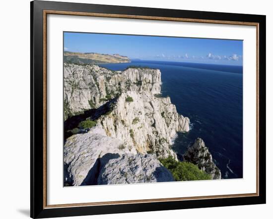 Massif Des Calanques, Bouches-Du-Rhone, Provence, France, Mediterranean-Bruno Morandi-Framed Photographic Print