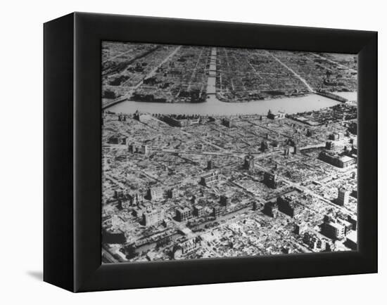 Massive Damage Caused by American Incendiary Bombs Dropped on the City Weeks Earlier-null-Framed Premier Image Canvas