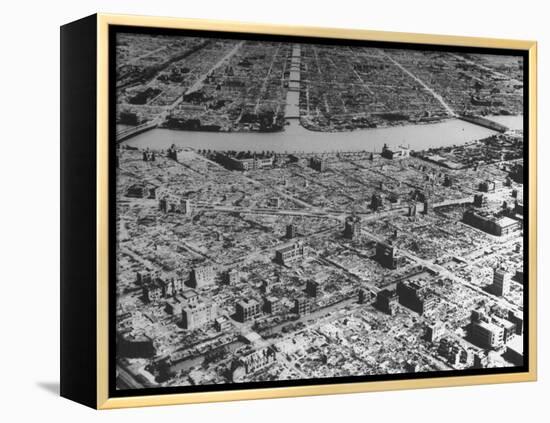 Massive Damage Caused by American Incendiary Bombs Dropped on the City Weeks Earlier-null-Framed Premier Image Canvas