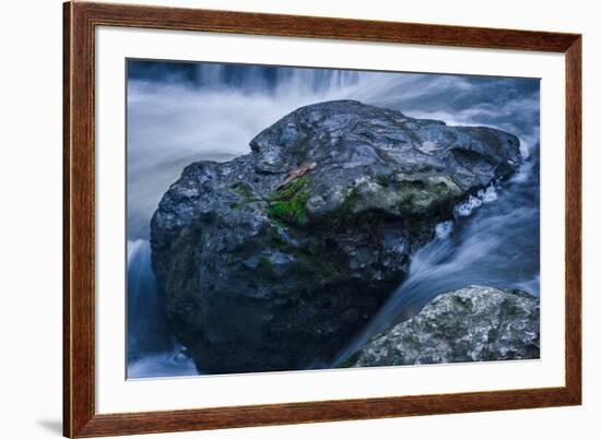 Massive Moss Covered Rock Under Waterfalls-Anthony Paladino-Framed Giclee Print