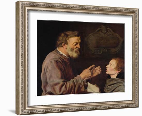 Master and Pupil, 1620-Jacques II de Gheyn-Framed Giclee Print