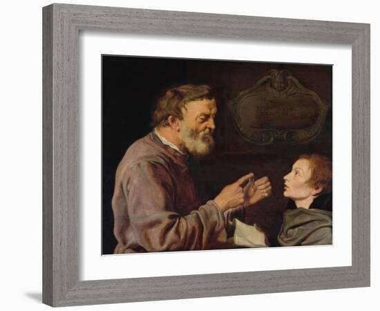 Master and Pupil, 1620-Jacques II de Gheyn-Framed Giclee Print