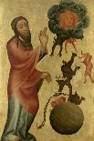 The Creation of the Sun, Moon and Stars, Detail from the Grabow Altarpiece, 1379-83-Master Bertram of Minden-Giclee Print