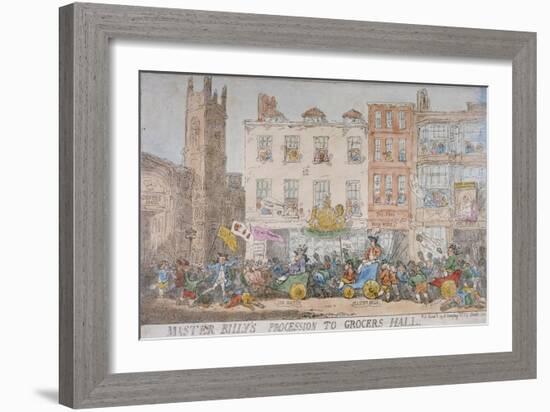 Master Billy's Procession to Grocers' Hall, 1784-Thomas Rowlandson-Framed Giclee Print