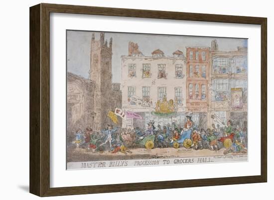 Master Billy's Procession to Grocers' Hall, 1784-Thomas Rowlandson-Framed Giclee Print