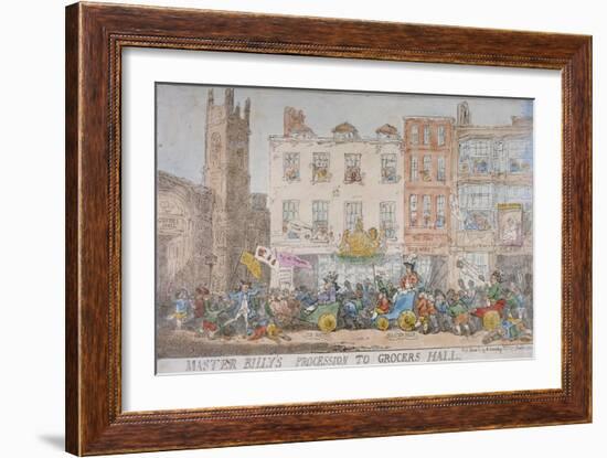 Master Billy's Procession to Grocers' Hall, 1784-Thomas Rowlandson-Framed Giclee Print