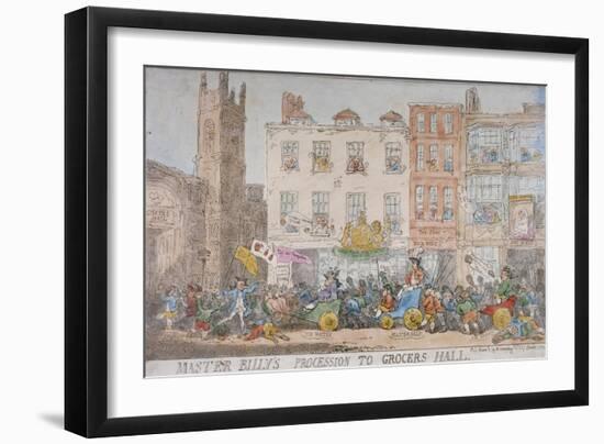 Master Billy's Procession to Grocers' Hall, 1784-Thomas Rowlandson-Framed Giclee Print