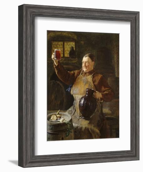 Master Brewer at Mealtime in the Cellar of the Cloister, 1892-Eduard Grützner-Framed Giclee Print