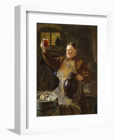 Master Brewer at Mealtime in the Cellar of the Cloister, 1892-Eduard Grützner-Framed Giclee Print