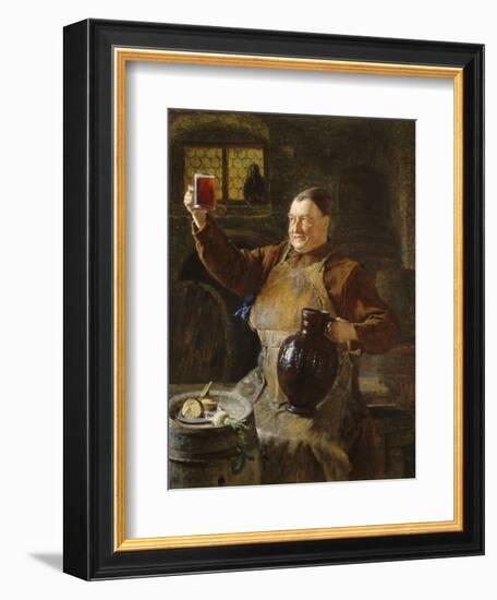 Master Brewer at Mealtime in the Cellar of the Cloister, 1892-Eduard Grützner-Framed Giclee Print