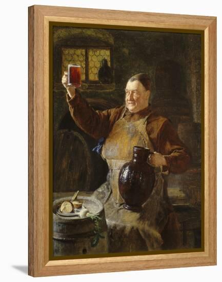 Master Brewer at Mealtime in the Cellar of the Cloister, 1892-Eduard Grützner-Framed Premier Image Canvas